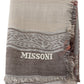 Elegant Wool Scarf with Signature Pattern