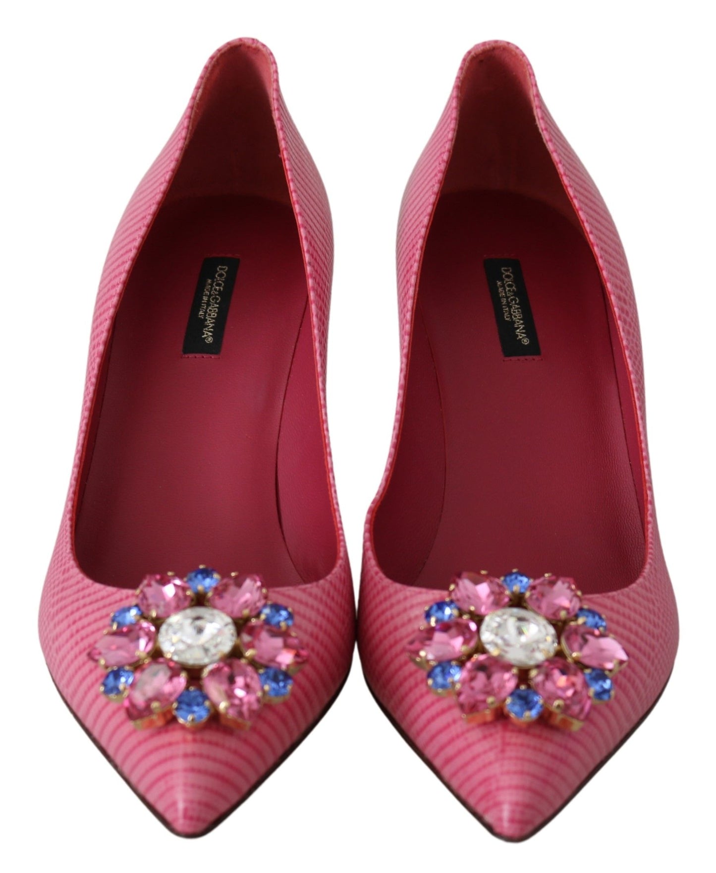 Elegant Pink Iguana Leather Pumps