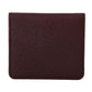 Elegant Bordeaux Leather Condom Case