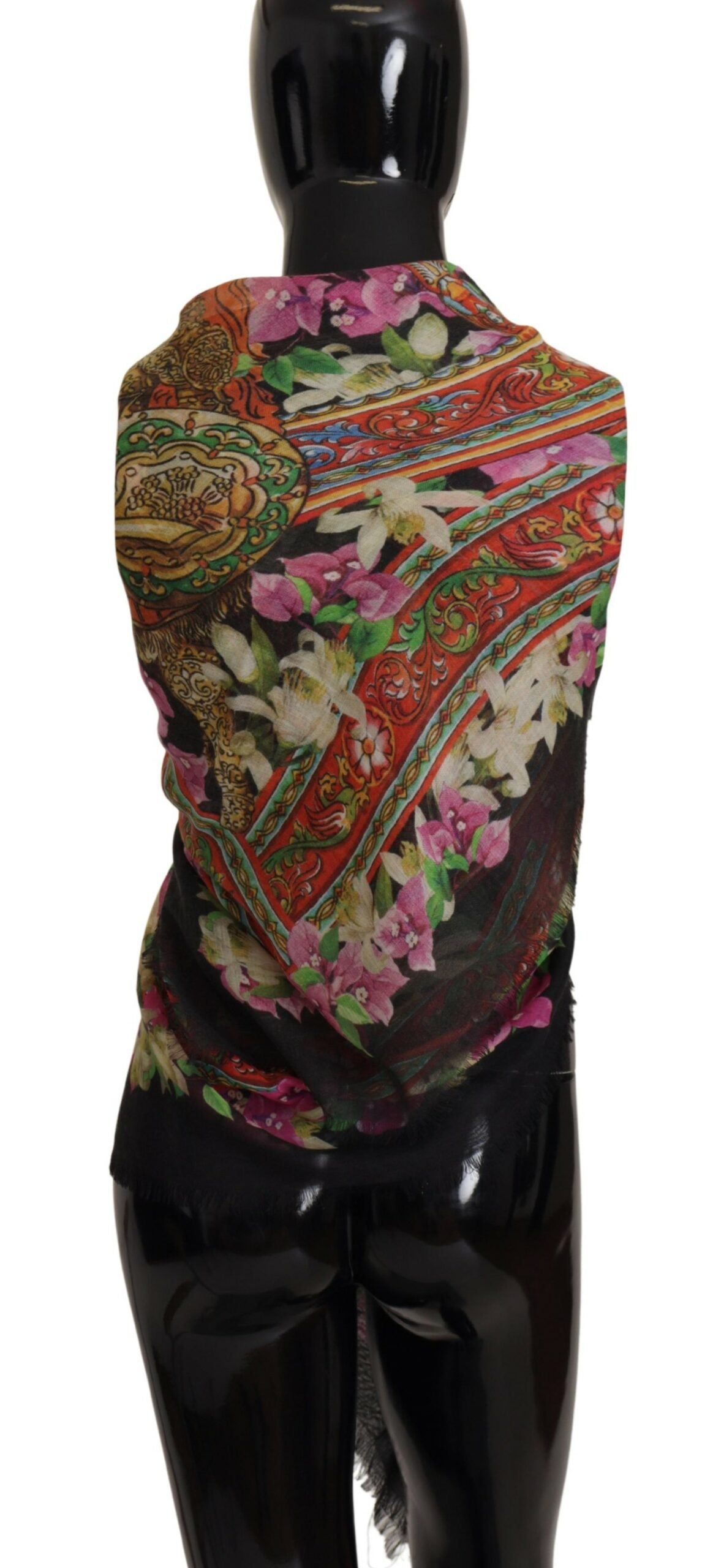 Elegant Multicolor Cashmere-Silk Women's Scarf