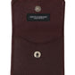 Elegant Bordeaux Leather Condom Case