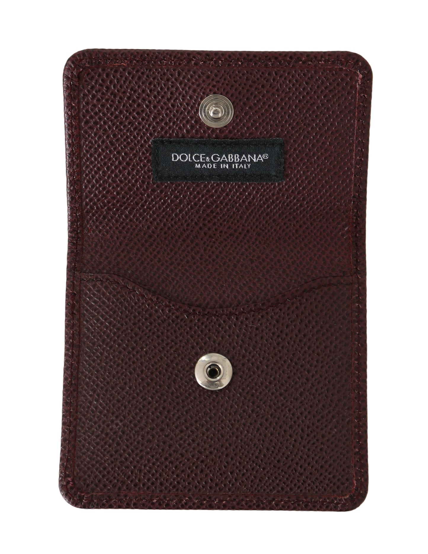 Elegant Bordeaux Leather Condom Case