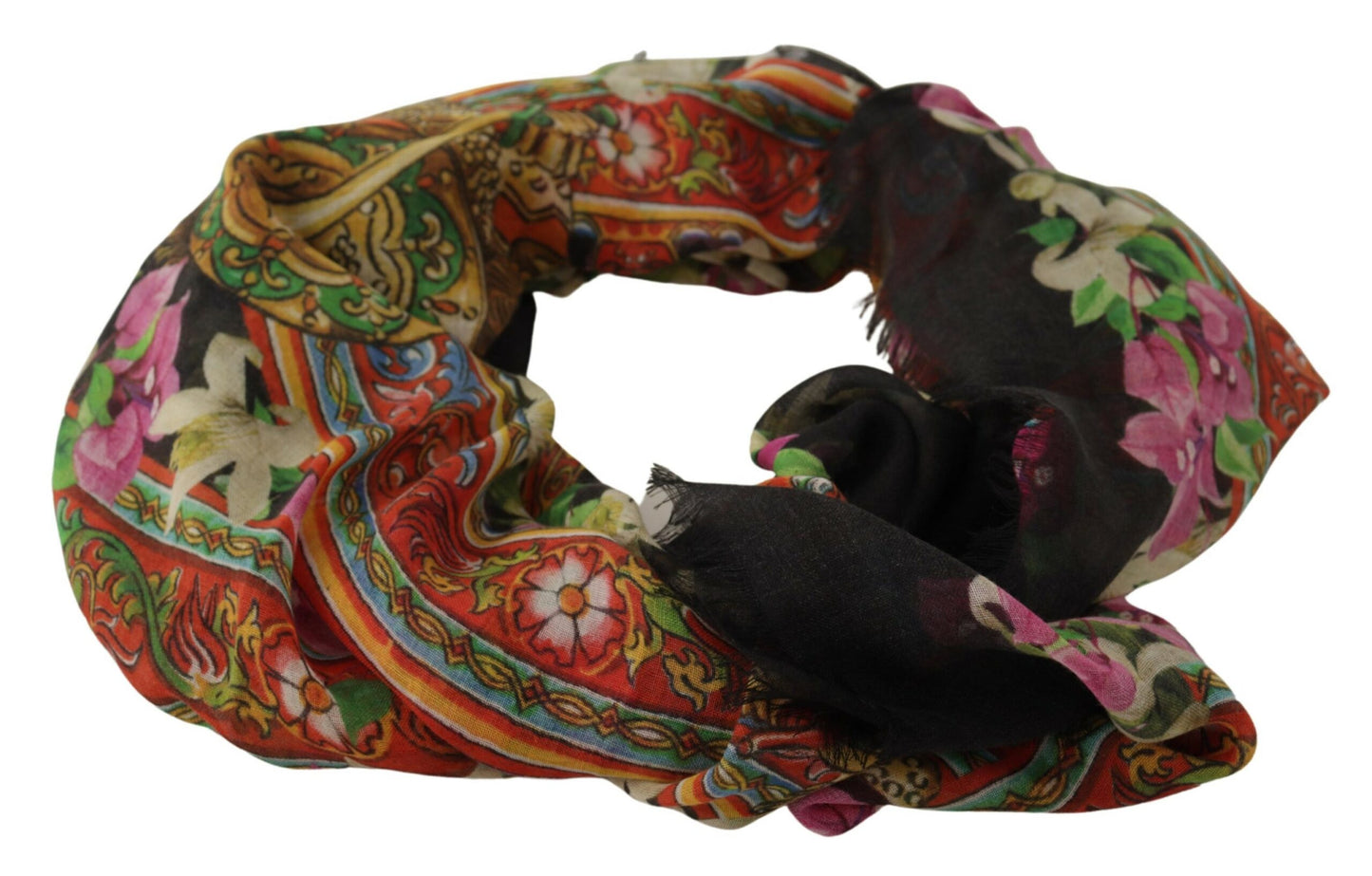 Elegant Multicolor Cashmere-Silk Women's Scarf