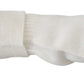 Elegant White Knitted Gloves