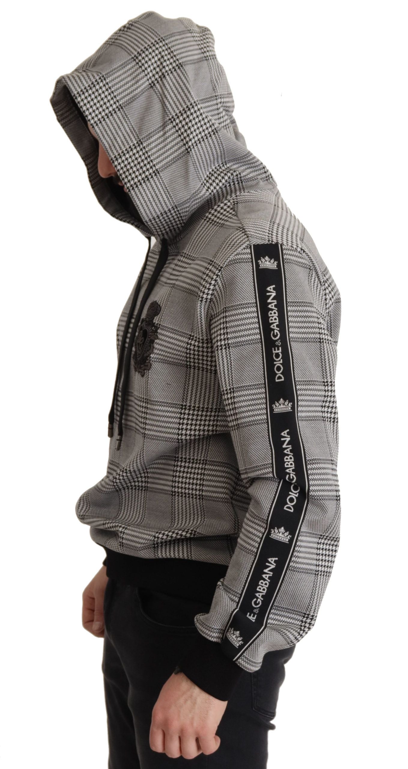 Checkered Crown Logo Hooded Sweater