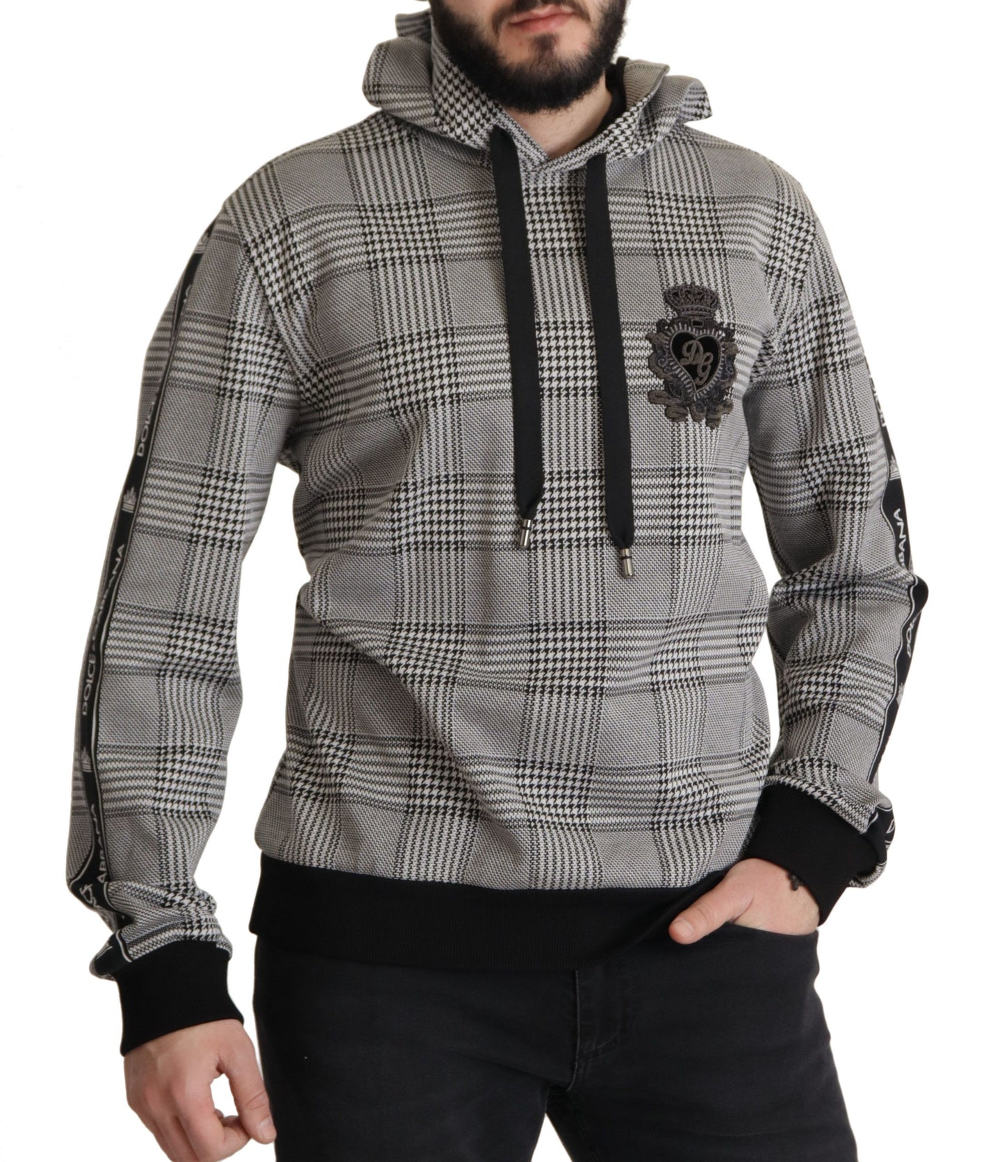 Checkered Crown Logo Hooded Sweater