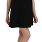 Sleeveless Crystal Embellished Wool Dress