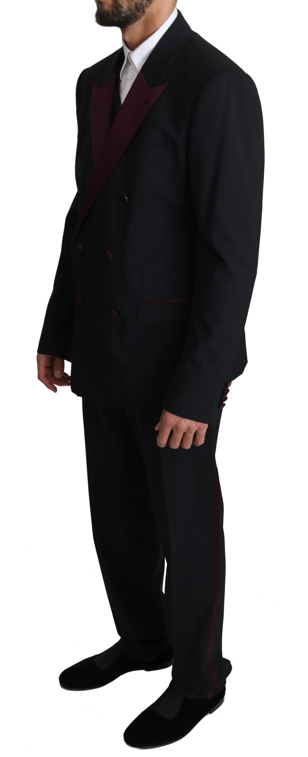 Elegant Black Martini Three-Piece Suit