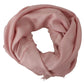 Elegant Pink Silk Blend Logo Scarf