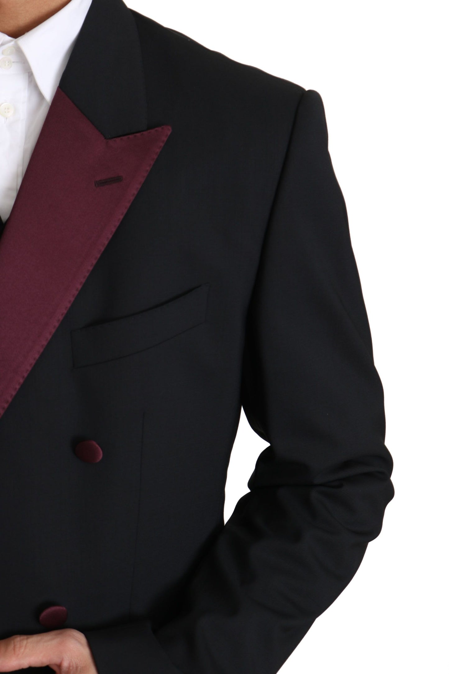 Elegant Black Martini Three-Piece Suit