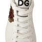 White Leather Low-Top Sneakers