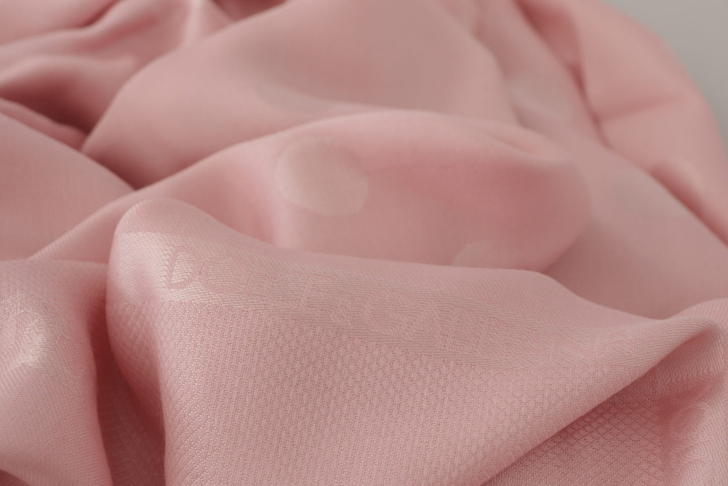 Elegant Pink Silk Blend Logo Scarf