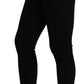 Elegant Black Mid Waist Slim Denim Jeans