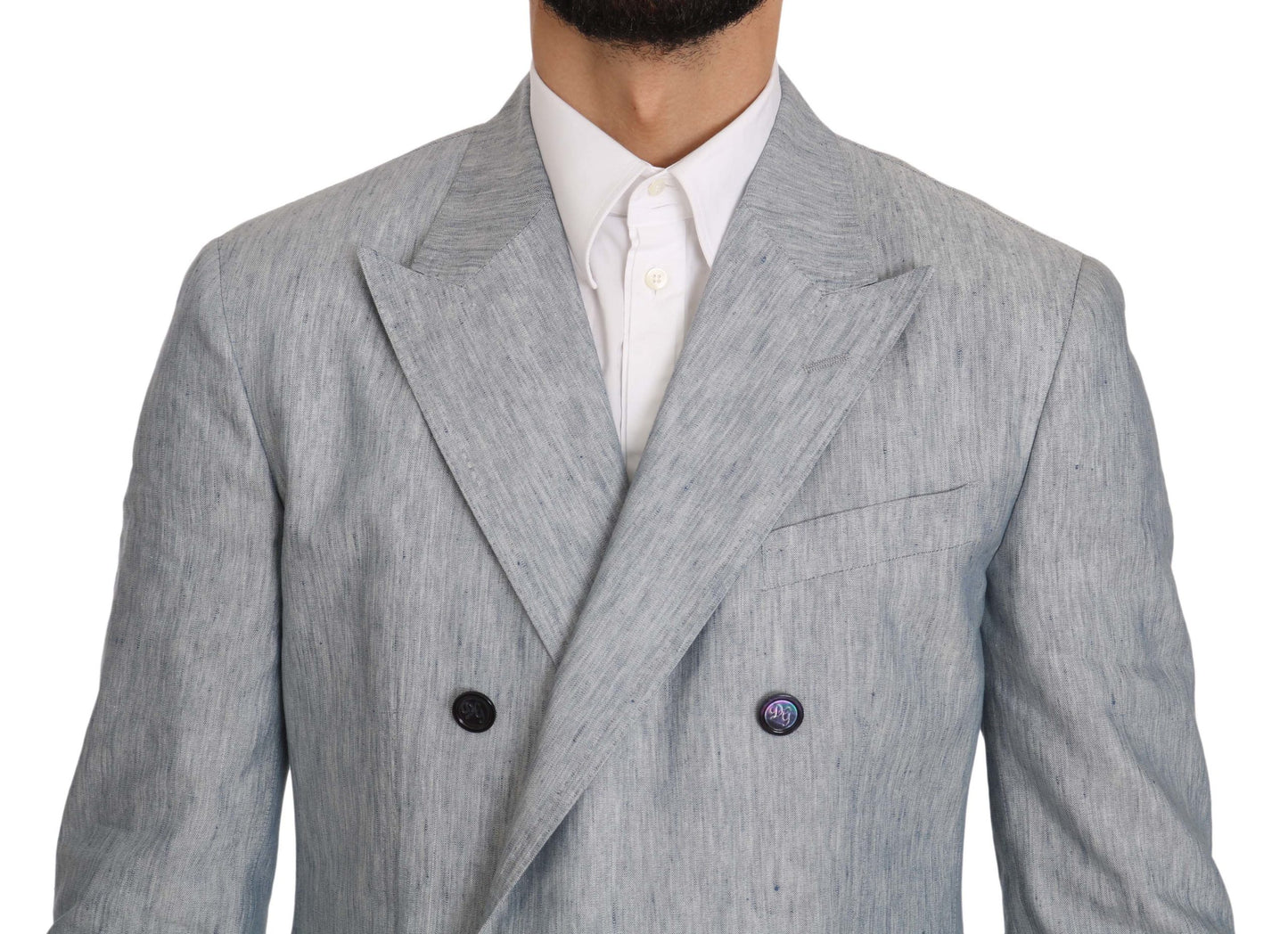 Elegant Light Blue Double Breasted Blazer