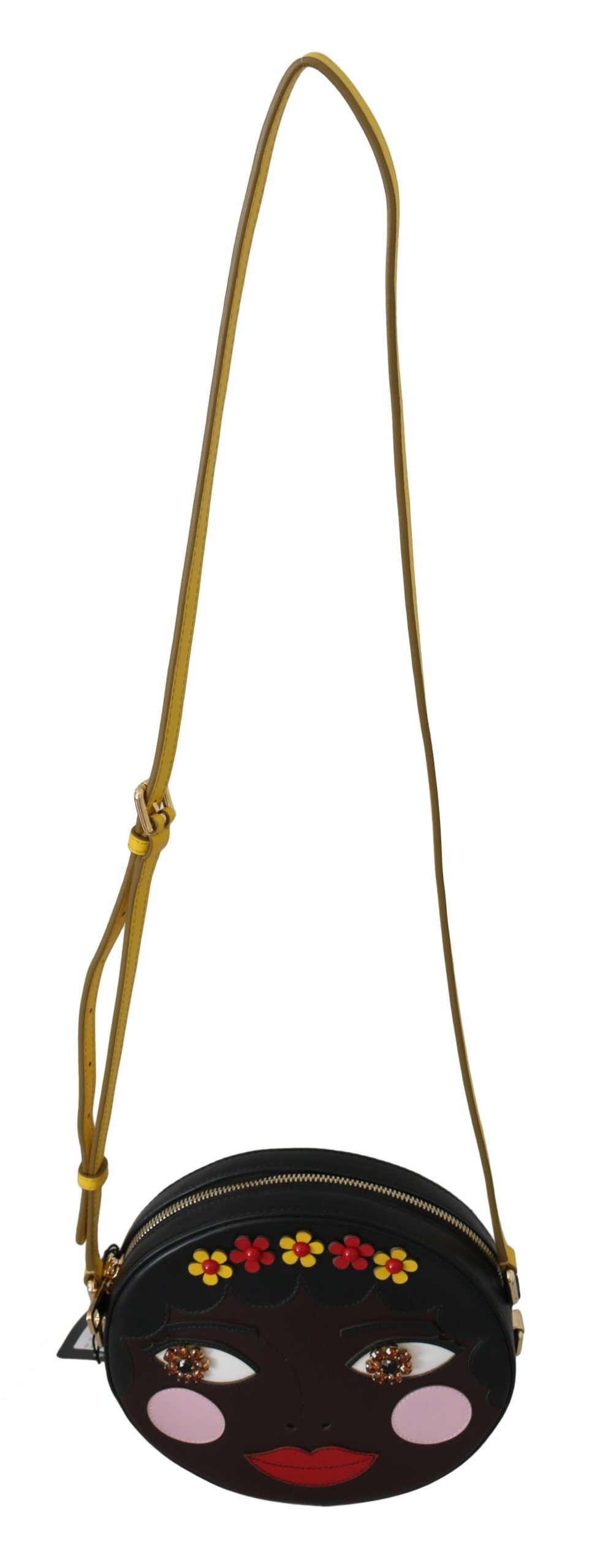 Elegant Leather Glam Crossbody Bag