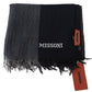 Black Striped Wool Unisex Neck Wrap Scarf
