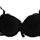 Elegant Black Lace Push-Up Bra