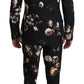 Elegant Black Floral Martini Suit