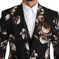 Elegant Black Floral Martini Suit