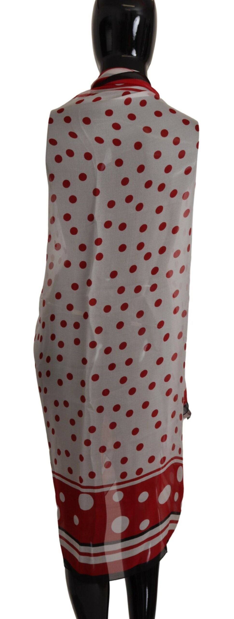 Elegant Polka Dot Silk Shawl Wrap