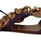Purple Leather Devotion Flats Sandals Shoes