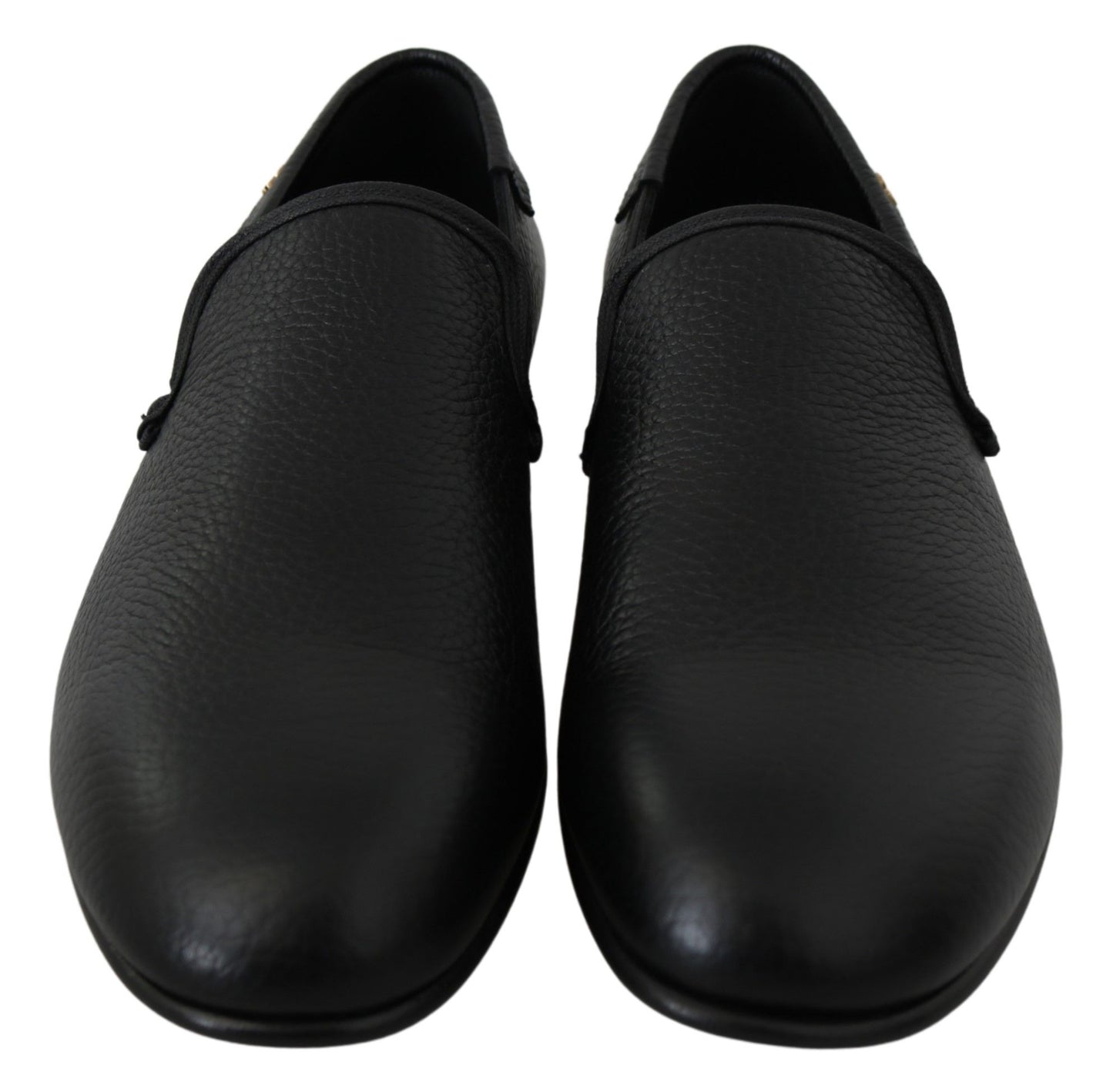 Elegant Black Leather Classic Loafers