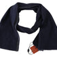 Elegant Cashmere Scarf with Logo Embroidery
