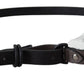 Elegant Brown Leather Waist Belt with Buckle