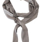 Metallic Silver Silk Stretch Belt