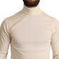 Cream Cashmere Turtleneck Pullover Sweater
