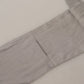 Metallic Silver Silk Stretch Belt