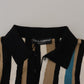 Elegant Silk Striped Polo T-Shirt