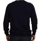 Elegant Black Cotton Pullover Sweater