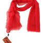 Elegant Red Cashmere Unisex Scarf