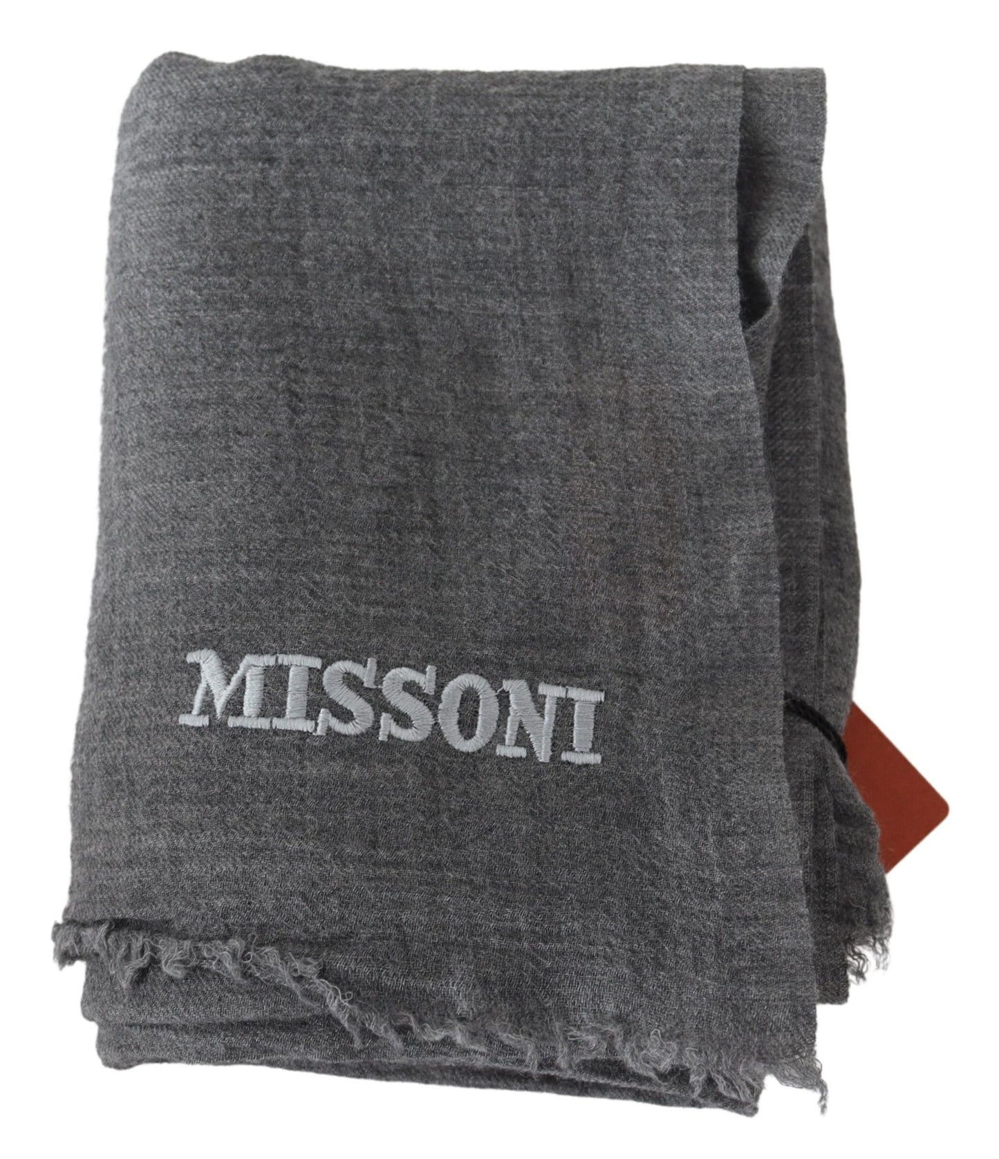 Authentic Wool Scarf with Logo Embroidery