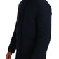 Elegant Dark Blue Long Coat Parka