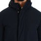 Elegant Dark Blue Long Coat Parka