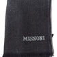 Elegant Wool Scarf with Signature Embroidery