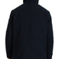 Elegant Dark Blue Long Coat Parka