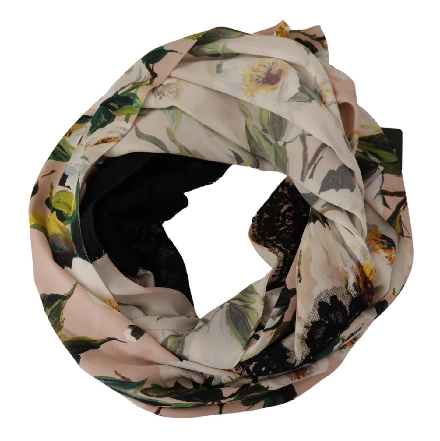 Exquisite Floral Silk Blend Scarf