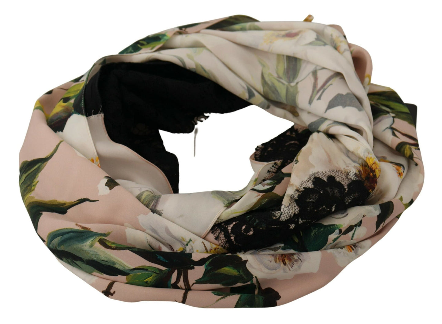 Exquisite Floral Silk Blend Scarf