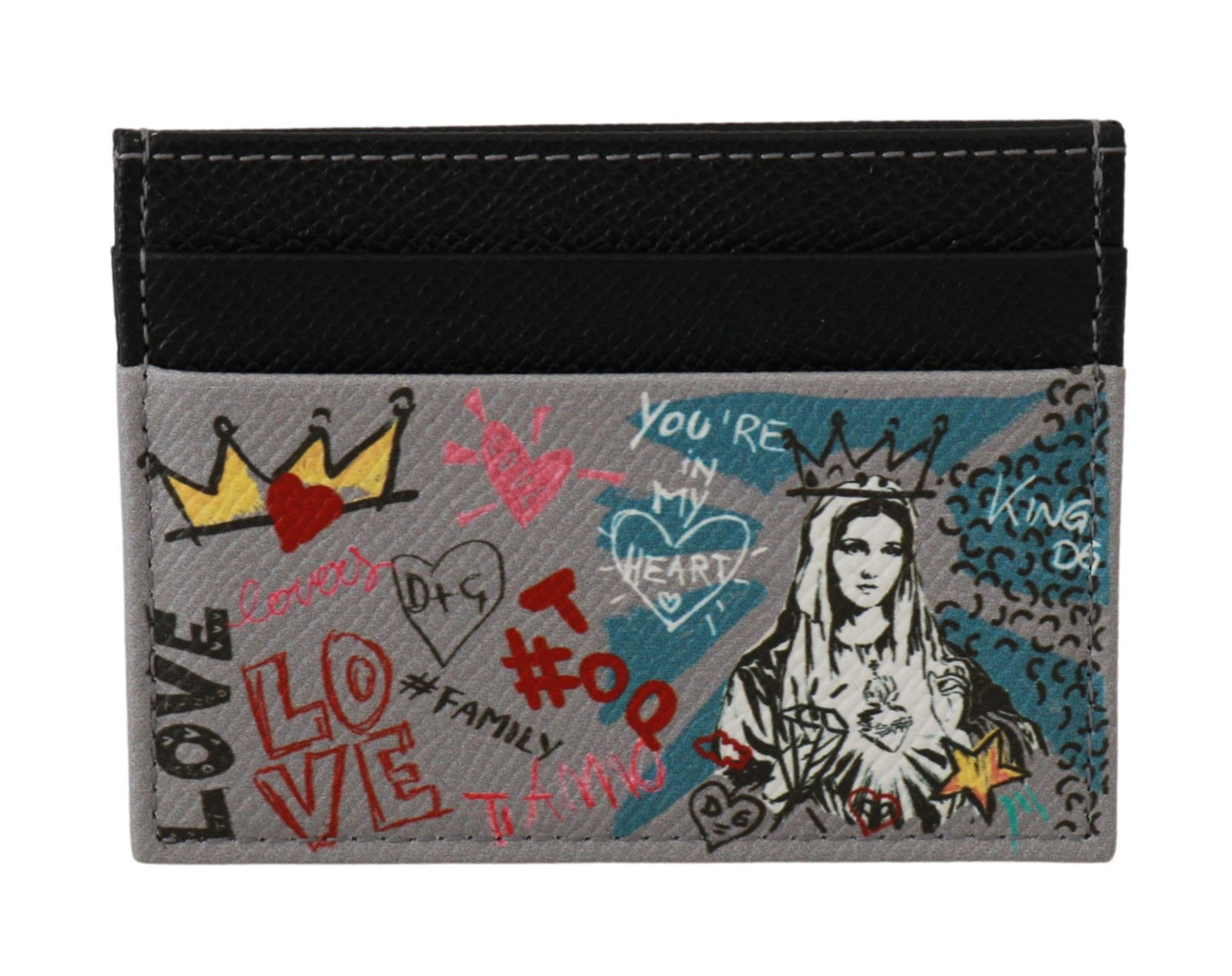 Multicolor Heart Maria Love Leather Cardholder