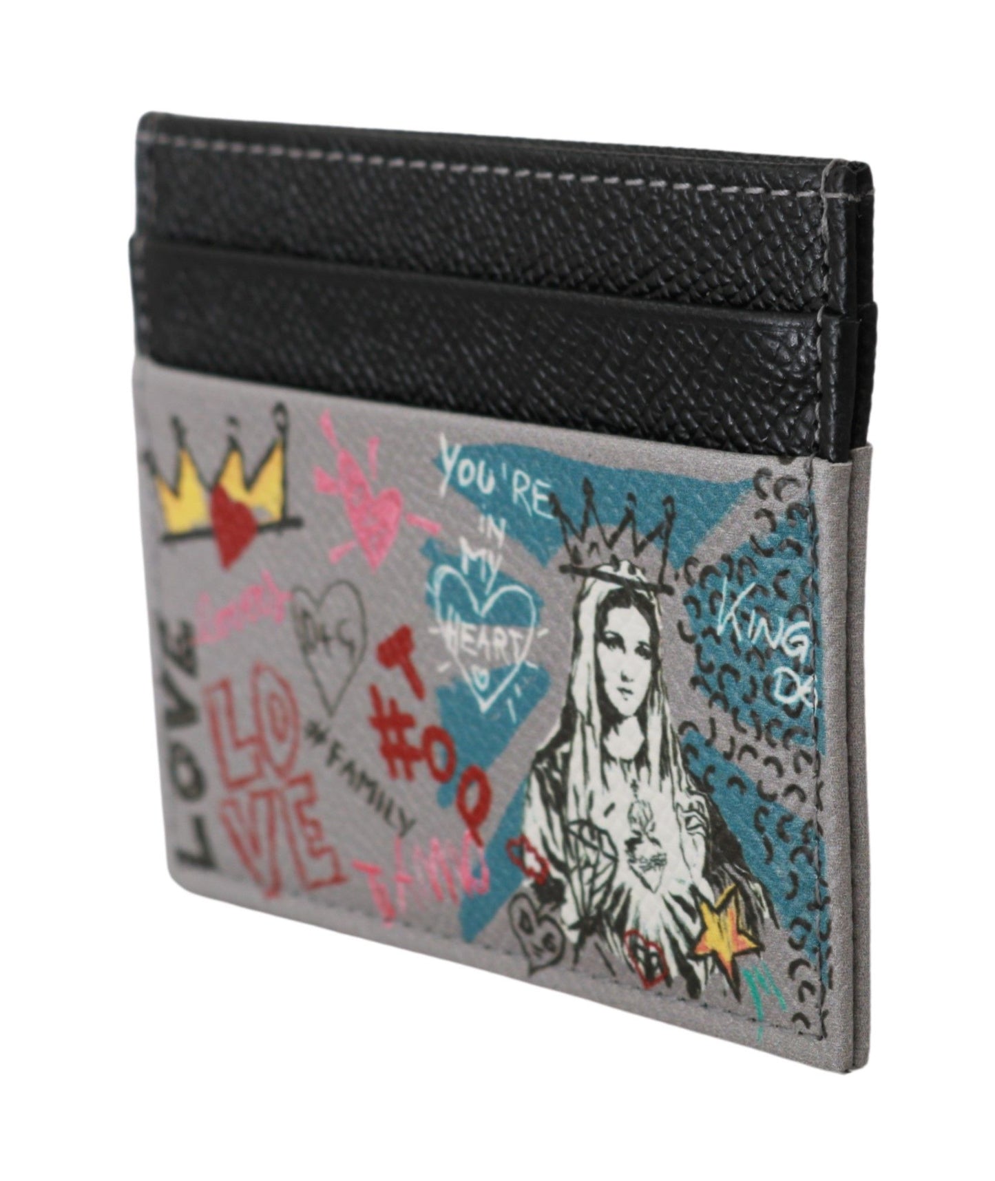 Multicolor Heart Maria Love Leather Cardholder