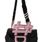 Elegant Black Nylon Shoulder Tote