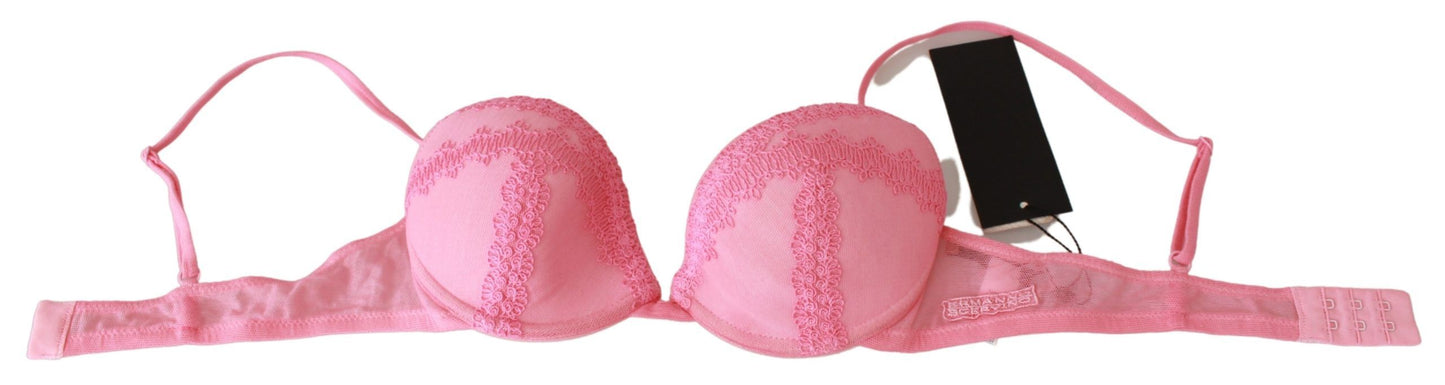 Pink Lace Push-Up Luxury Bra