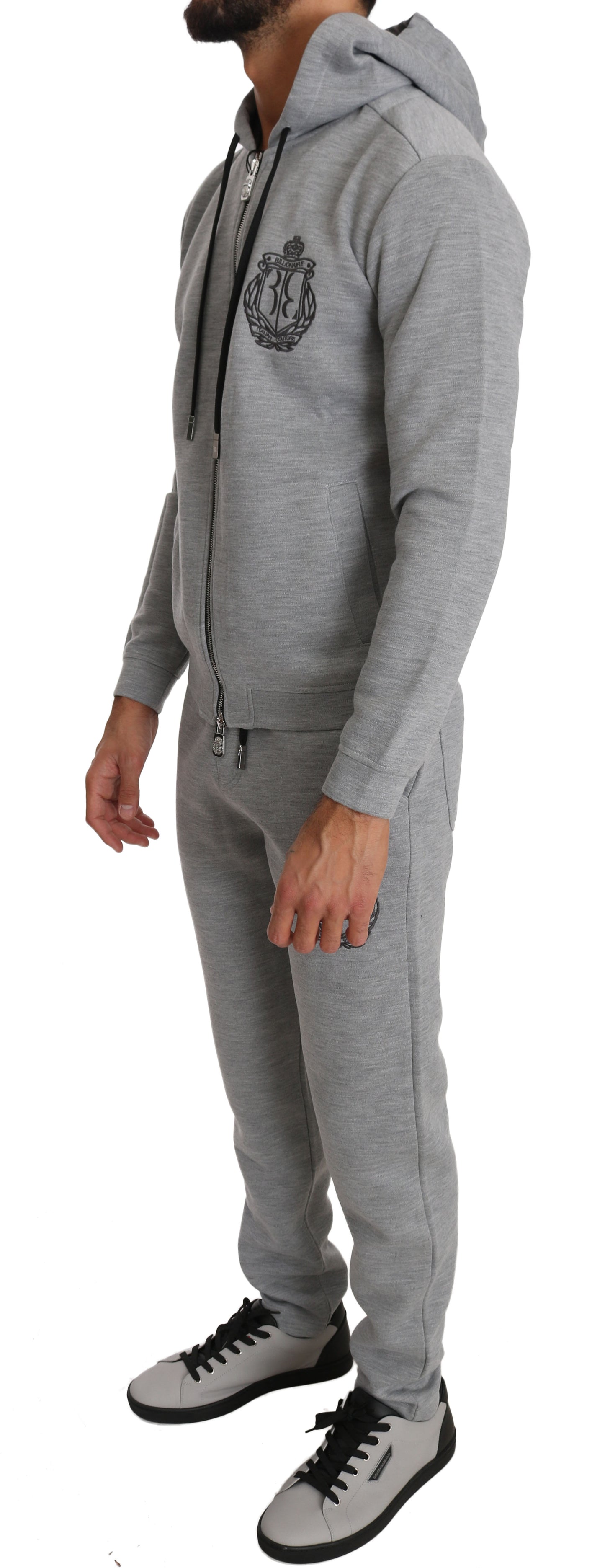 Elegant Gray Grigio Designer Sweatsuit