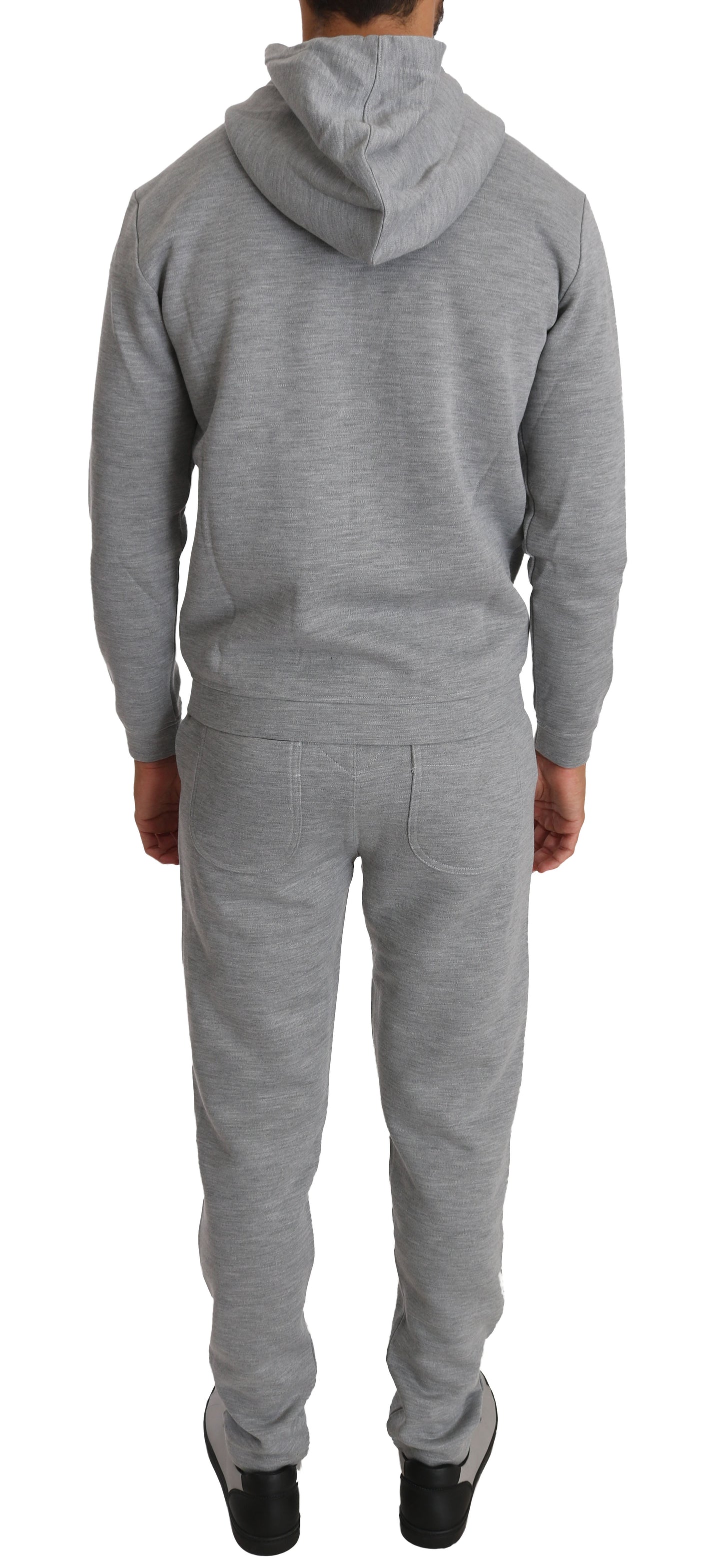 Elegant Gray Grigio Designer Sweatsuit