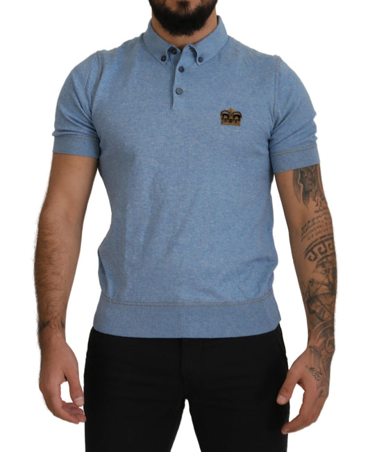 Elegant Light Blue Polo T-Shirt