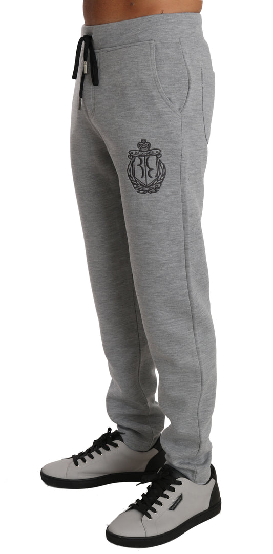 Elegant Gray Grigio Designer Sweatsuit