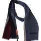 Elegant Wool Scarf with Striped Pattern